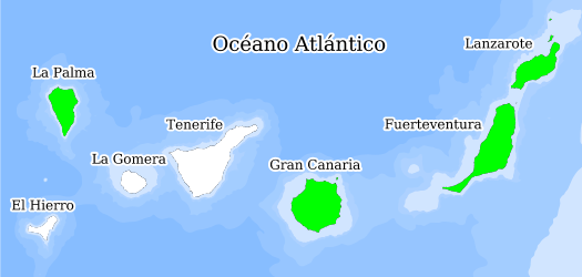 Répartition des espèces dans les îles Canaries Databank la biodiversité