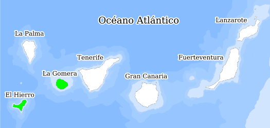 Pulse para ver la distribución detallada en el Banco de Datos de Biodiversidad de Canarias