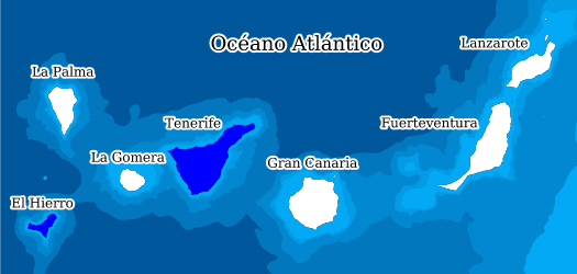 Distribución de la especie en el Banco de Datos de Biodiversidad de Canarias