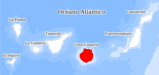 Distribución de la especie en el Banco de Datos de Biodiversidad de Canarias