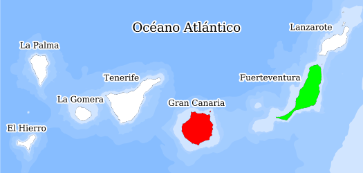 Distribución de la especie en el Banco de Datos de Biodiversidad de Canarias