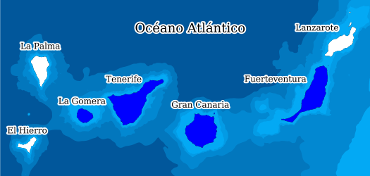 Distribution of the species in the Biodiversity Data Bank of the Canary Islands