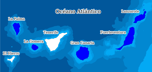 Distribution of the species in the Biodiversity Data Bank of the Canary Islands