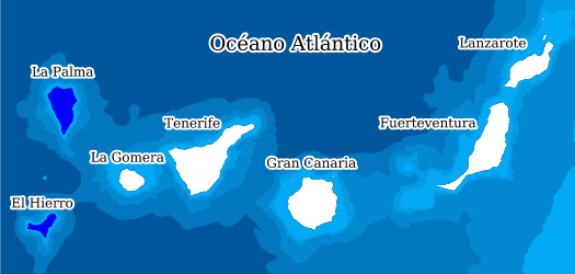 Distribución de la especie en el Banco de Datos de Biodiversidad de Canarias