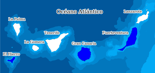 Distribution of the species in the Biodiversity Data Bank of the Canary Islands