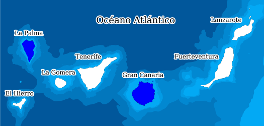 Distribución de la especie en el Banco de Datos de Biodiversidad de Canarias