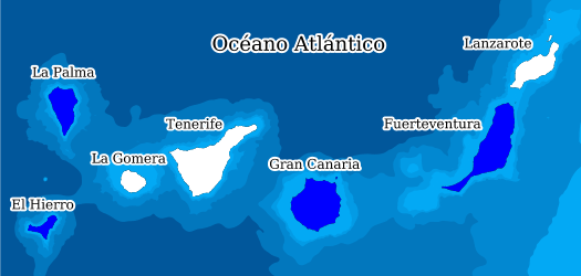 Distribución de la especie en el Banco de Datos de Biodiversidad de Canarias