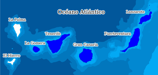 Distribution of the species in the Biodiversity Data Bank of the Canary Islands