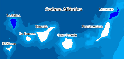 Distribución de la especie en el Banco de Datos de Biodiversidad de Canarias