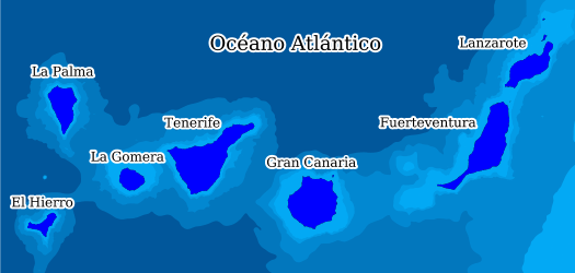 Distribution of the species in the Biodiversity Data Bank of the Canary Islands