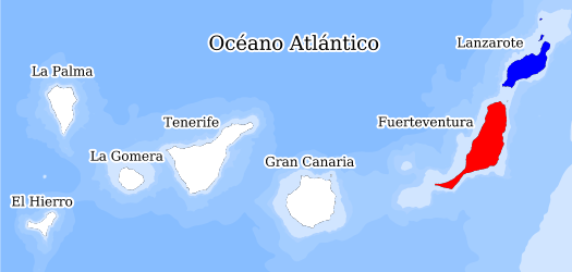 Distribución de la especie en el Banco de Datos de Biodiversidad de Canarias