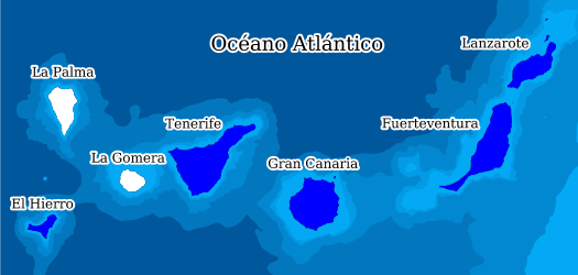 Distribución de la especie en el Banco de Datos de Biodiversidad de Canarias