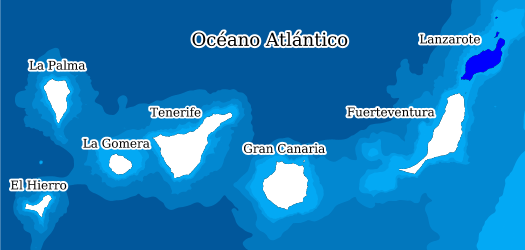 Distribución de la especie en el Banco de Datos de Biodiversidad de Canarias