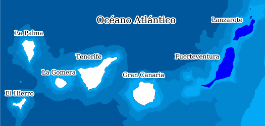 Distribución de la especie en el Banco de Datos de Biodiversidad de Canarias