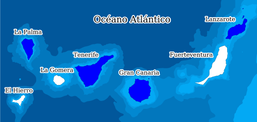 Distribution of the species in the Biodiversity Data Bank of the Canary Islands