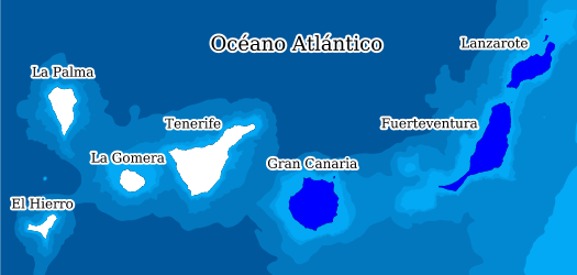 Distribución de la especie en el Banco de Datos de Biodiversidad de Canarias