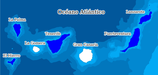 Distribución de la especie en el Banco de Datos de Biodiversidad de Canarias