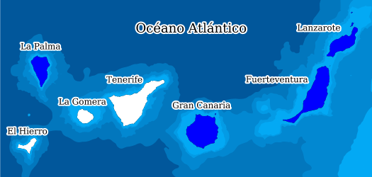 Distribution of the species in the Biodiversity Data Bank of the Canary Islands