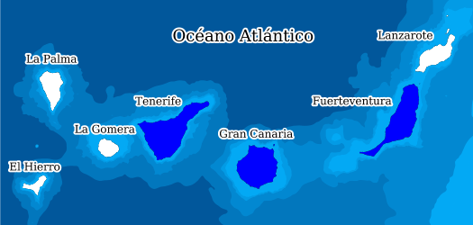 Distribución de la especie en el Banco de Datos de Biodiversidad de Canarias