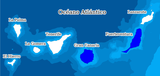 Distribución de la especie en el Banco de Datos de Biodiversidad de Canarias