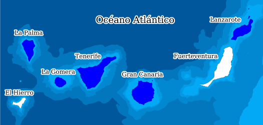 Distribución de la especie en el Banco de Datos de Biodiversidad de Canarias