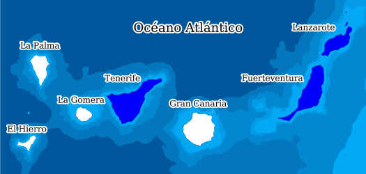 Distribución de la especie en el Banco de Datos de Biodiversidad de Canarias