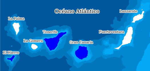Distribución de la especie en el Banco de Datos de Biodiversidad de Canarias