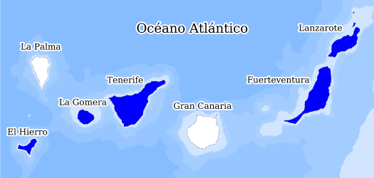 Distribución de la especie en el Banco de Datos de Biodiversidad de Canarias