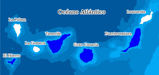 Distribución de la especie en el Banco de Datos de Biodiversidad de Canarias