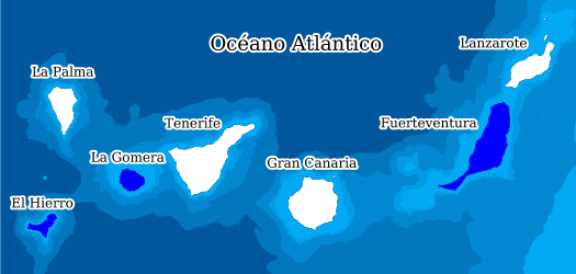 Distribución de la especie en el Banco de Datos de Biodiversidad de Canarias