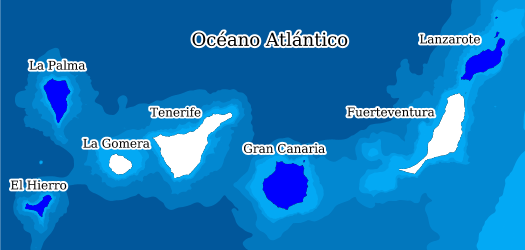 Distribución de la especie en el Banco de Datos de Biodiversidad de Canarias