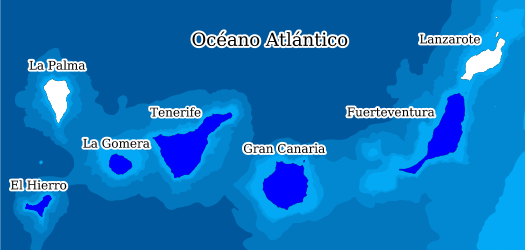 Distribution of the species in the Biodiversity Data Bank of the Canary Islands