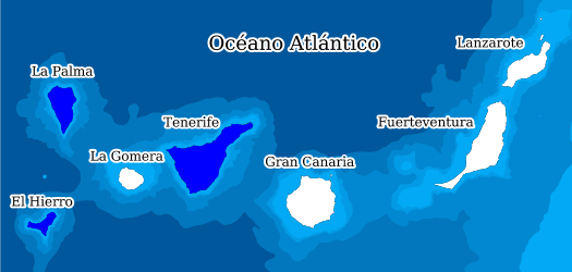 Distribución de la especie en el Banco de Datos de Biodiversidad de Canarias