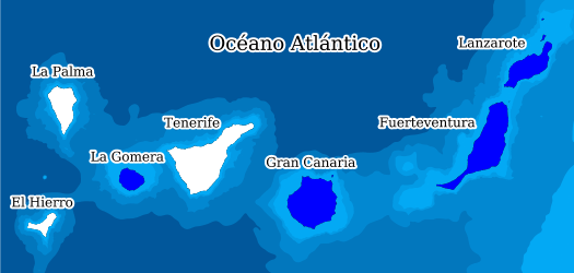 Distribution of the species in the Biodiversity Data Bank of the Canary Islands