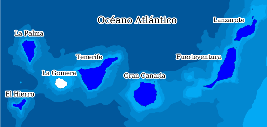 Distribución de la especie en el Banco de Datos de Biodiversidad de Canarias