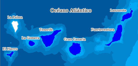 Distribución de la especie en el Banco de Datos de Biodiversidad de Canarias