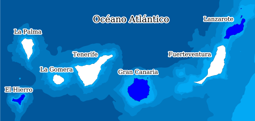 Distribución de la especie en el Banco de Datos de Biodiversidad de Canarias