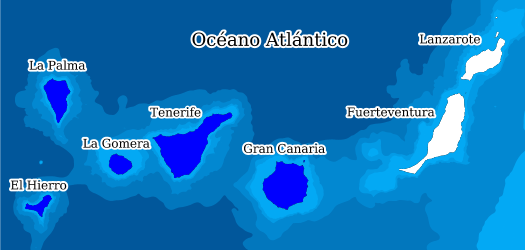 Distribución de la especie en el Banco de Datos de Biodiversidad de Canarias