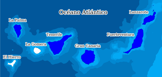 Distribución de la especie en el Banco de Datos de Biodiversidad de Canarias