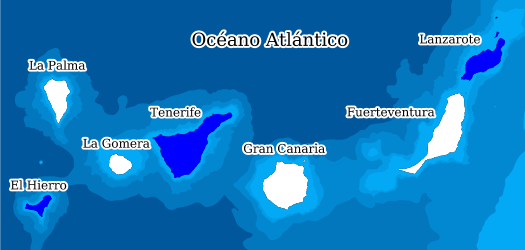 Distribución de la especie en el Banco de Datos de Biodiversidad de Canarias