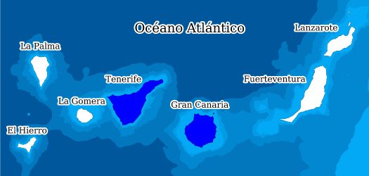 Distribución de la especie en el Banco de Datos de Biodiversidad de Canarias