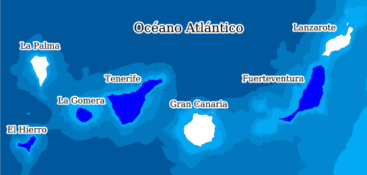 Distribución de la especie en el Banco de Datos de Biodiversidad de Canarias