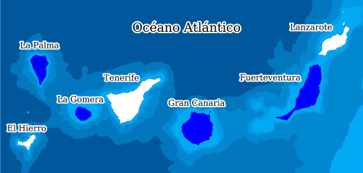 Distribución de la especie en el Banco de Datos de Biodiversidad de Canarias