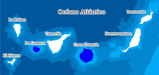 Distribución de la especie en el Banco de Datos de Biodiversidad de Canarias