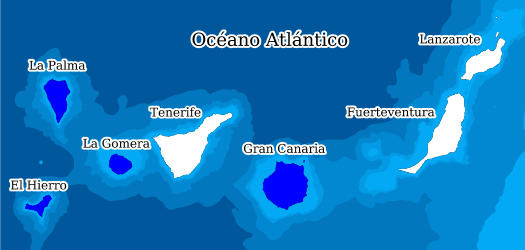 Distribución de la especie en el Banco de Datos de Biodiversidad de Canarias