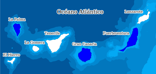 Distribución de la especie en el Banco de Datos de Biodiversidad de Canarias