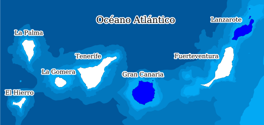 Distribución de la especie en el Banco de Datos de Biodiversidad de Canarias