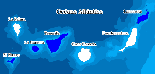 Distribución de la especie en el Banco de Datos de Biodiversidad de Canarias