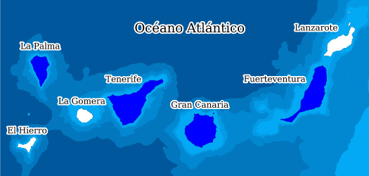 Distribution of the species in the Biodiversity Data Bank of the Canary Islands