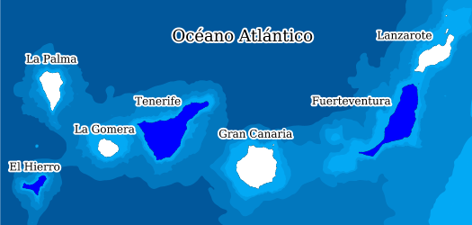 Distribución de la especie en el Banco de Datos de Biodiversidad de Canarias